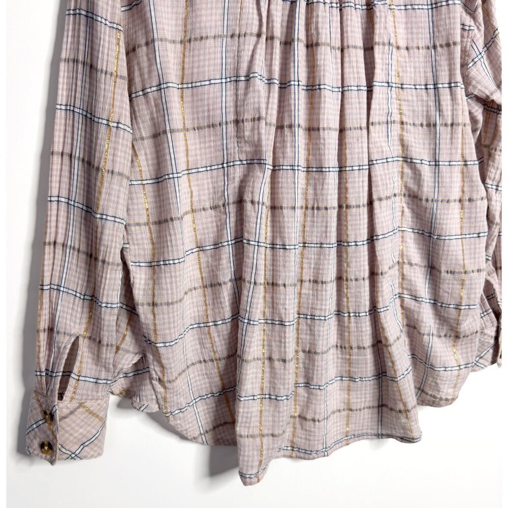 FREE PEOPLE Break My Stride Plaid Top - Picture 7 of 8